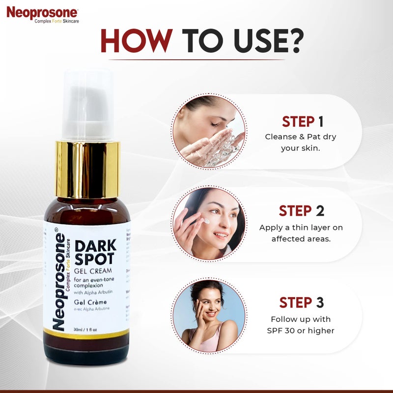 Neoprosone, Dark Spot Remover for Face - 1 Fl oz / 30 ml - Brightening Cream, Reduce Blemishes, Sun Spots, Brown Spots on: Face, Knees, Elbows, Hands, Private Areas - Image 5